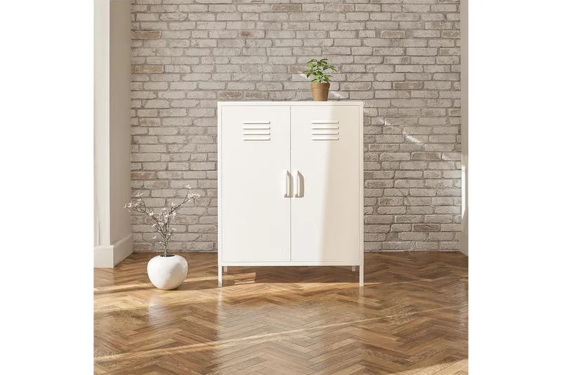 Högskåp Mission District 40x80x102 cm, Vit - 40x80x102 cm, Vit - Möbler - Vardagsrum - Soffbord & vardagsrumsbord - Avlastningsbord & konsolbord