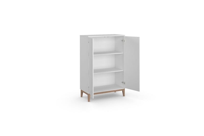 Högskåp Pelle Vit/Wotan ek - Vit/Wotan ek - Förvaring - Förvaringsmöbler - Byrå