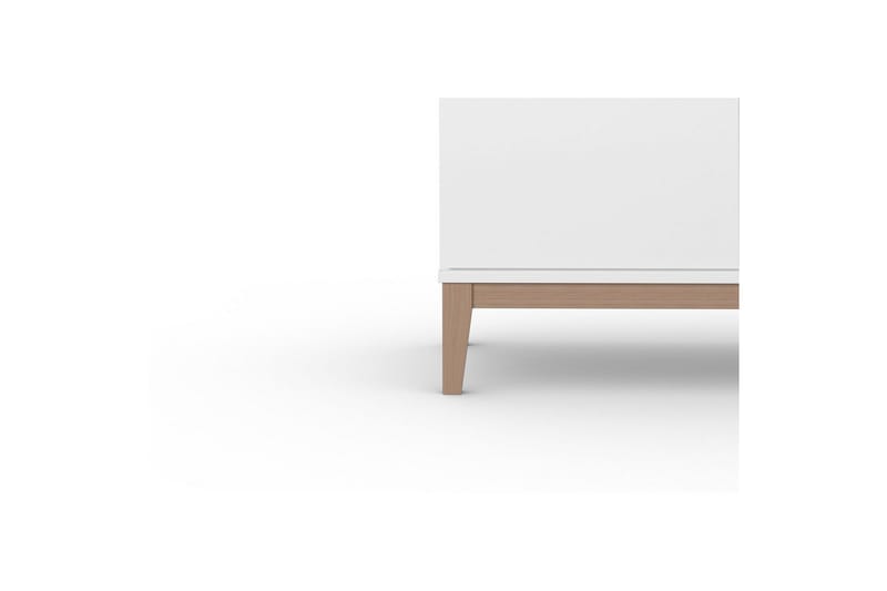 Högskåp Pelle Vit/Wotan ek - Vit/Wotan ek - Möbler - Vardagsrum - Soffbord & vardagsrumsbord - Avlastningsbord & konsolbord
