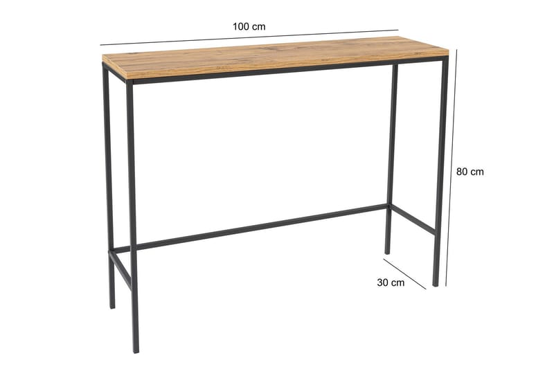 Horacio Sidobord 100 cm Svart - Möbler - Vardagsrum - Soffbord & vardagsrumsbord - Brickbord
