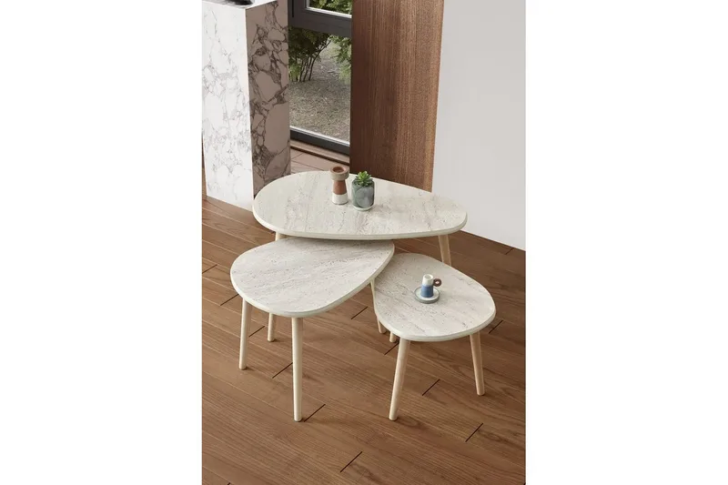 Horatio Satsbord 80 cm - Sand - Möbler - Vardagsrum - Soffbord & vardagsrumsbord - Satsbord