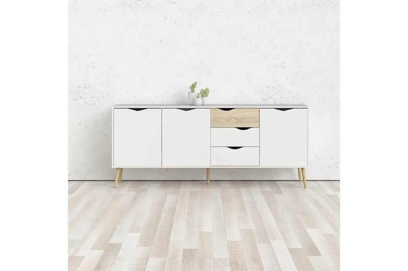 Hostafranc Skänk 195,7 cm - Vit - Förvaring - Förvaringsmöbler - Skänkar & sideboards