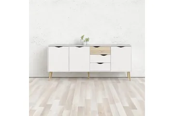Hostafranc Skänk 195,7 cm - Vit - Förvaring - Förvaringsmöbler - Skänkar & sideboards