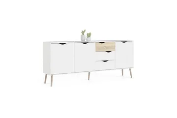 Hostafranc Skänk 195,7 cm - Vit - Förvaring - Förvaringsmöbler - Skänkar & sideboards