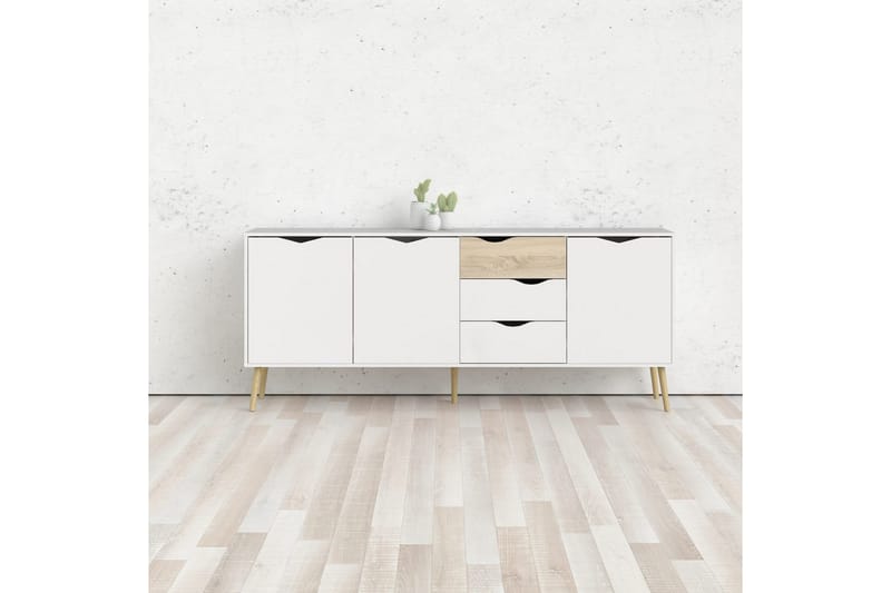 Hostafranc Skänk 195,7 cm - Vit - Förvaring - Förvaringsmöbler - Skänkar & sideboards