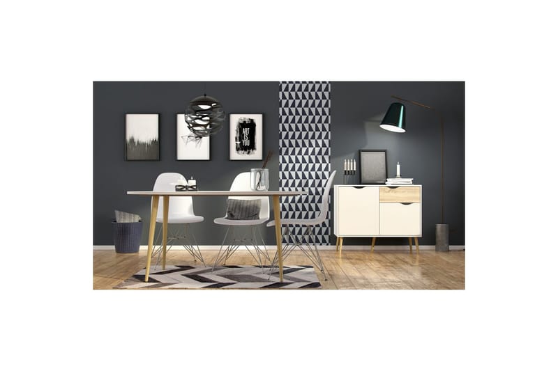 Hostafranc Skänk 98,7 cm - Vit - Förvaring - Förvaringsmöbler - Skänkar & sideboards