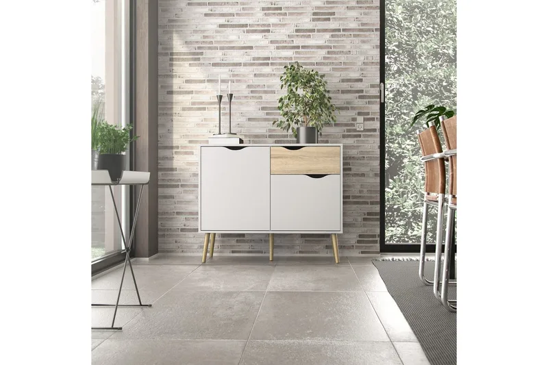 Hostafranc Skänk 98,7 cm - Vit - Förvaring - Förvaringsmöbler - Skänkar & sideboards