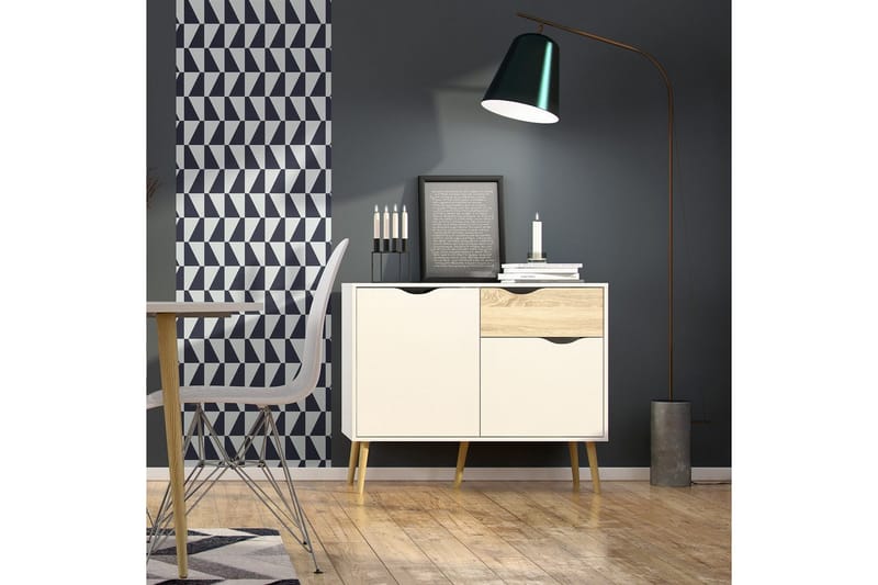 Hostafranc Skänk 98,7 cm - Vit - Förvaring - Förvaringsmöbler - Skänkar & sideboards