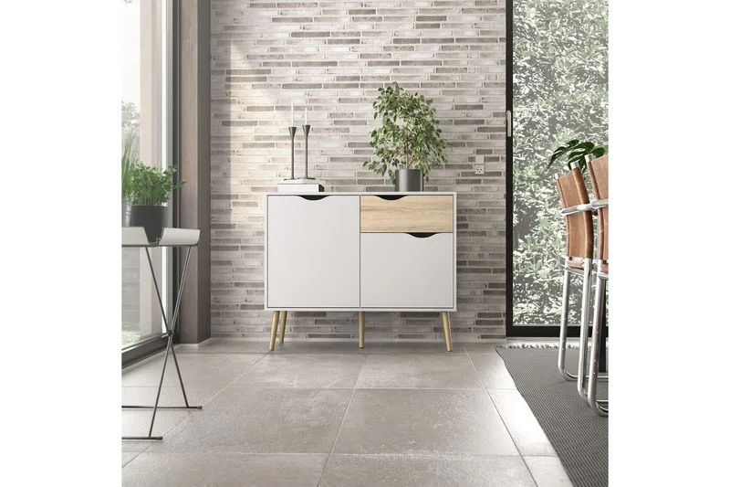 Hostafranc Skänk 98,7 cm - Vit - Förvaring - Förvaringsmöbler - Skänkar & sideboards