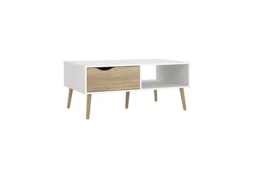 Hostafranc Soffbord 98,7 cm - Natur/Vit - Möbler - Vardagsrum - Soffbord & vardagsrumsbord - Soffbord