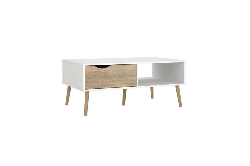Hostafranc Soffbord 98,7 cm - Natur/Vit - Möbler - Vardagsrum - Soffbord & vardagsrumsbord - Soffbord