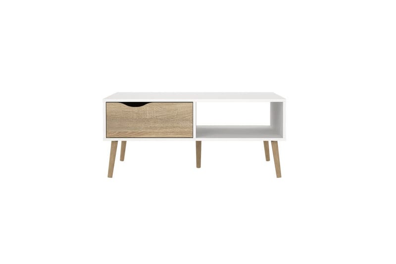 Hostafranc Soffbord 98,7 cm - Natur/Vit - Möbler - Vardagsrum - Soffbord & vardagsrumsbord - Soffbord