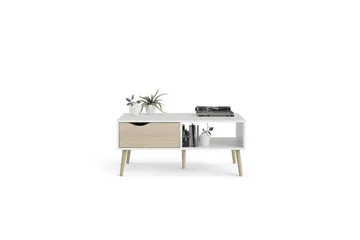 Hostafranc Soffbord 98,7 cm - Natur/Vit - Möbler - Vardagsrum - Soffbord & vardagsrumsbord - Soffbord