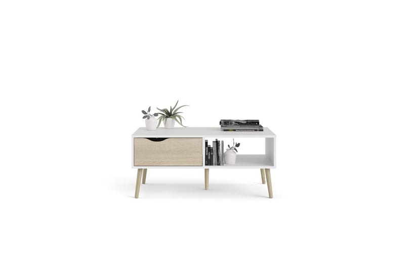 Hostafranc Soffbord 98,7 cm - Natur/Vit - Möbler - Vardagsrum - Soffbord & vardagsrumsbord - Soffbord
