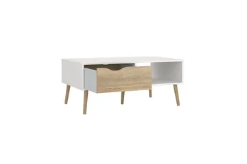 Hostafranc Soffbord 98,7 cm - Natur/Vit - Möbler - Vardagsrum - Soffbord & vardagsrumsbord - Soffbord