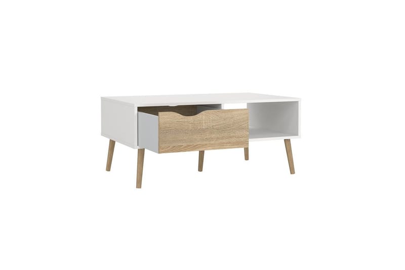 Hostafranc Soffbord 98,7 cm - Natur/Vit - Möbler - Vardagsrum - Soffbord & vardagsrumsbord - Soffbord