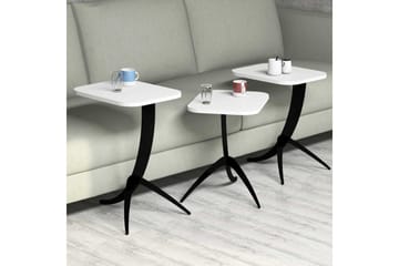 Hovdane Satsbord 45 cm 3 Bord - Vit/Svart - Möbler - Bord