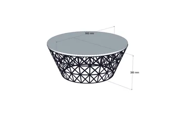 Hovdane Soffbord 90 cm Runt Avsmalnande - Valnötsbrun/Svart - Möbler - Vardagsrum - Soffbord & vardagsrumsbord - Soffbord