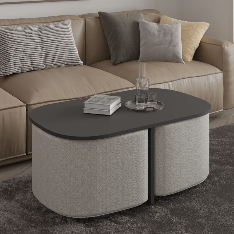 Hu Soffbordsset 90x42,9x45 cm, Antracit
