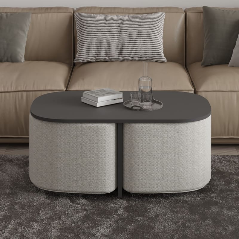Hu Soffbordsset 90x42,9x45 cm - Antracit - Möbler - Vardagsrum - Soffbord & vardagsrumsbord - Soffbord