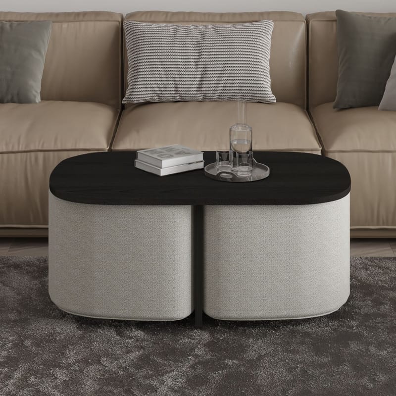 Hu Soffbordsset 90x42,9x45 cm - Svart - Möbler - Vardagsrum - Soffbord & vardagsrumsbord - Soffbord