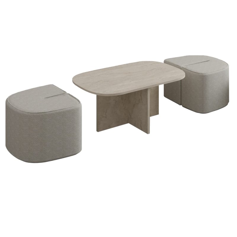 Hu Soffbordsset 90x42,9x45 cm - Travertin - Möbler - Vardagsrum - Soffbord & vardagsrumsbord - Soffbord