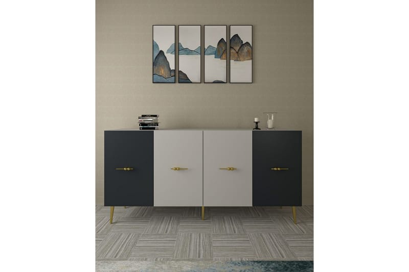 Huelva Konsollbord 150 cm - Vit/Antracit - Möbler - Vardagsrum - Soffbord & vardagsrumsbord - Avlastningsbord & konsolbord