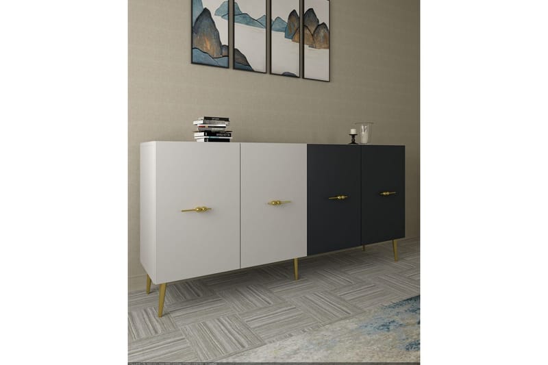 Huelva Konsollbord 150 cm - Vit/Antracit - Möbler - Vardagsrum - Soffbord & vardagsrumsbord - Avlastningsbord & konsolbord