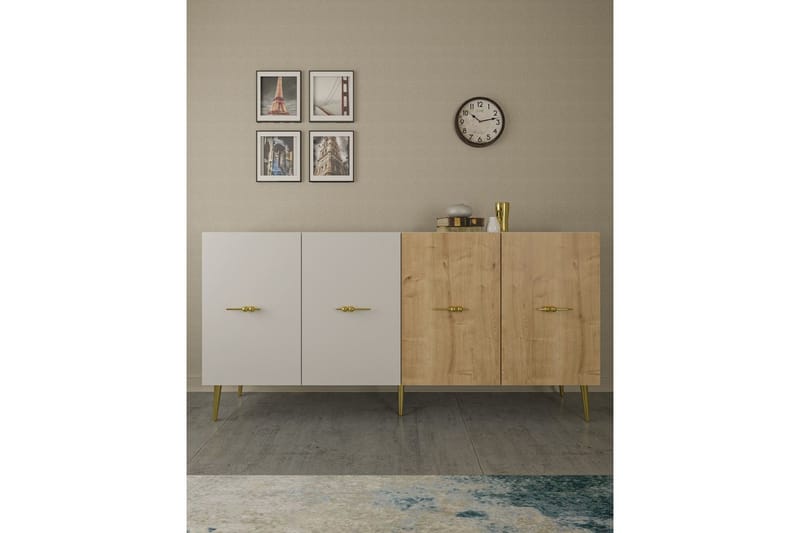 Huelva Konsollbord 150 cm - Vit/Ek - Möbler - Vardagsrum - Soffbord & vardagsrumsbord - Avlastningsbord & konsolbord