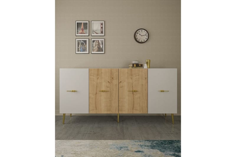 Huelva Konsollbord 150 cm - Vit/Ek - Möbler - Vardagsrum - Soffbord & vardagsrumsbord - Avlastningsbord & konsolbord