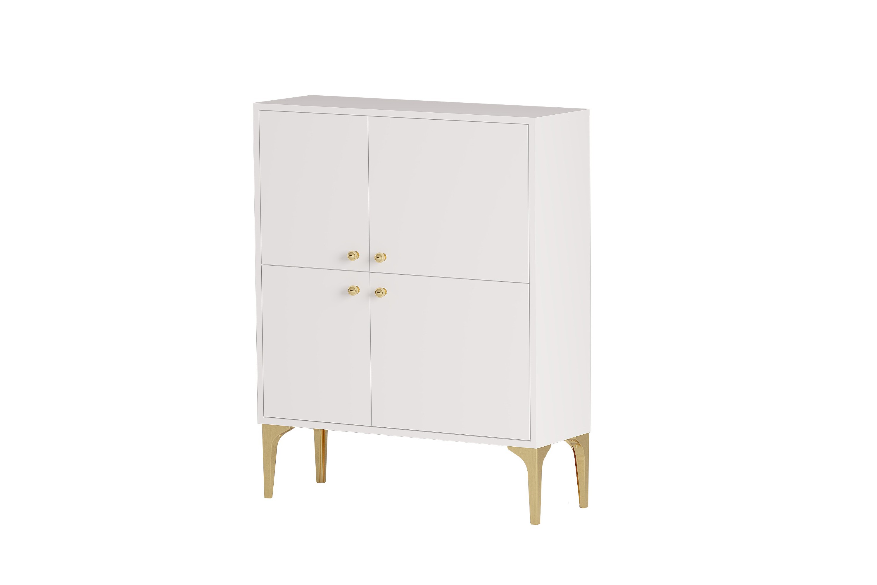 hughes konsollbord 90 cm vit/guld -