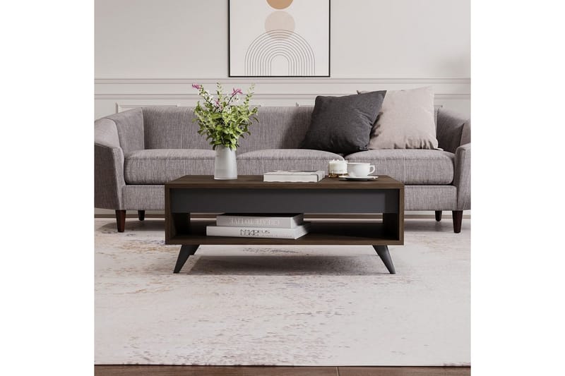 Hume Soffbord 90 cm - Valnöt - Möbler - Vardagsrum - Soffbord & vardagsrumsbord - Soffbord
