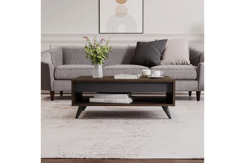 Hume Soffbord 90 cm - Valnöt - Möbler - Vardagsrum - Soffbord & vardagsrumsbord - Soffbord