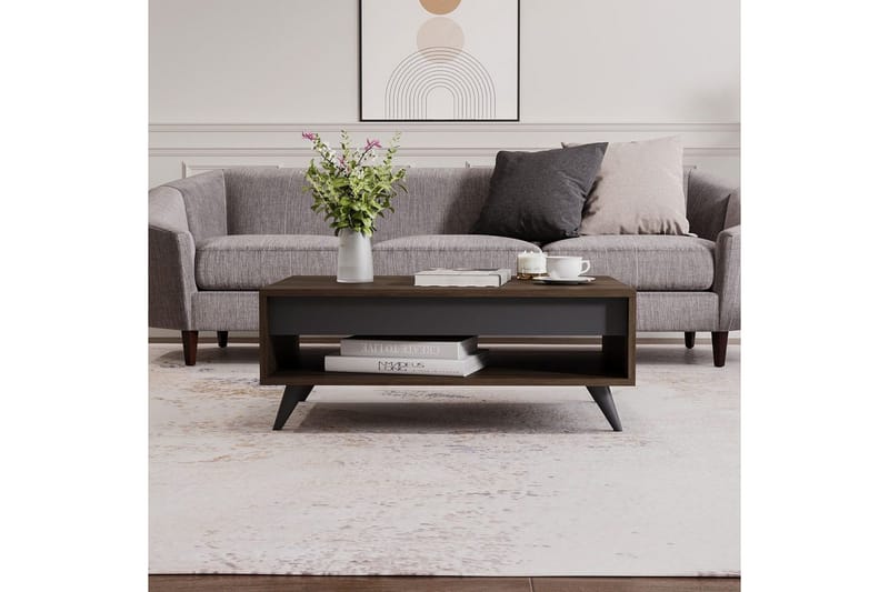 Hume Soffbord 90 cm - Valnöt - Möbler - Vardagsrum - Soffbord & vardagsrumsbord - Soffbord