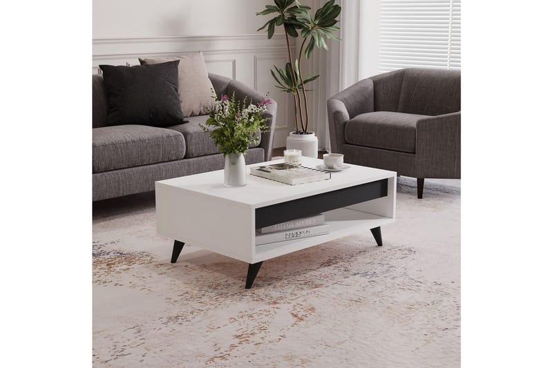 Hume Soffbord 90 cm - Vit - Möbler - Vardagsrum - Soffbord & vardagsrumsbord - Soffbord