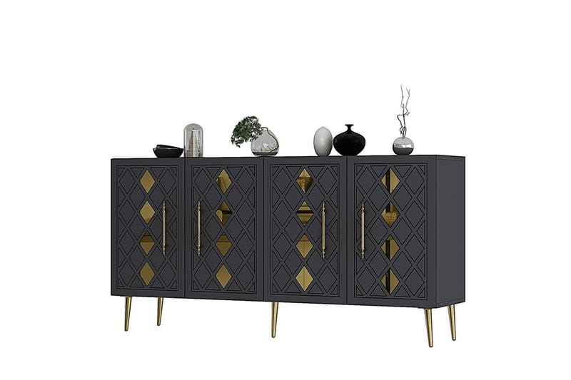 Ilna Konsollbord 150 cm - Guld/Antracit - Möbler - Vardagsrum - Soffbord & vardagsrumsbord - Avlastningsbord & konsolbord