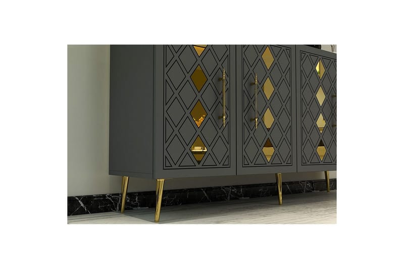 Ilna Konsollbord 150 cm - Guld/Antracit - Möbler - Vardagsrum - Soffbord & vardagsrumsbord - Avlastningsbord & konsolbord