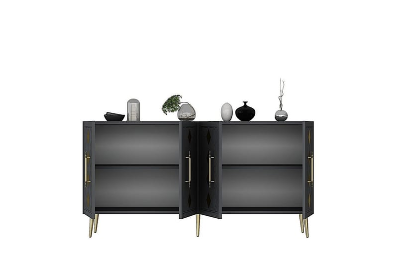 Ilna Konsollbord 150 cm - Guld/Antracit - Möbler - Vardagsrum - Soffbord & vardagsrumsbord - Avlastningsbord & konsolbord