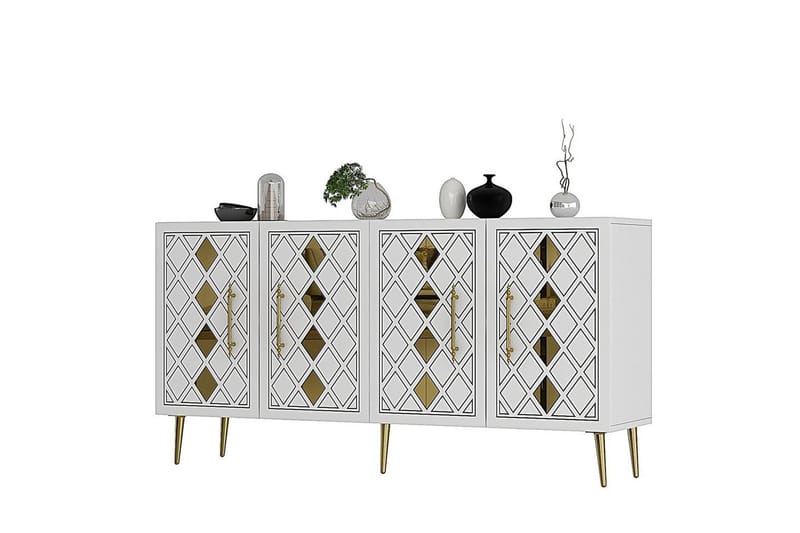 Ilna Konsollbord 150 cm - Guld/Vit - Möbler - Vardagsrum - Soffbord & vardagsrumsbord - Avlastningsbord & konsolbord