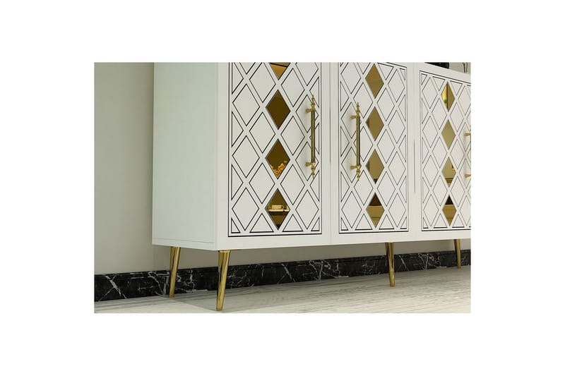 Ilna Konsollbord 150 cm - Guld/Vit - Möbler - Vardagsrum - Soffbord & vardagsrumsbord - Avlastningsbord & konsolbord
