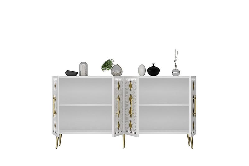 Ilna Konsollbord 150 cm - Guld/Vit - Möbler - Vardagsrum - Soffbord & vardagsrumsbord - Avlastningsbord & konsolbord