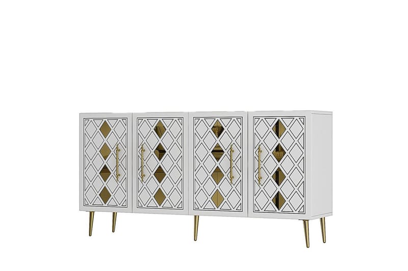 Ilna Konsollbord 150 cm - Guld/Vit - Möbler - Vardagsrum - Soffbord & vardagsrumsbord - Avlastningsbord & konsolbord