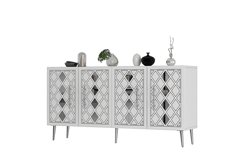 Ilna Konsollbord 150 cm - Vit/Silver - Möbler - Vardagsrum - Soffbord & vardagsrumsbord - Avlastningsbord & konsolbord