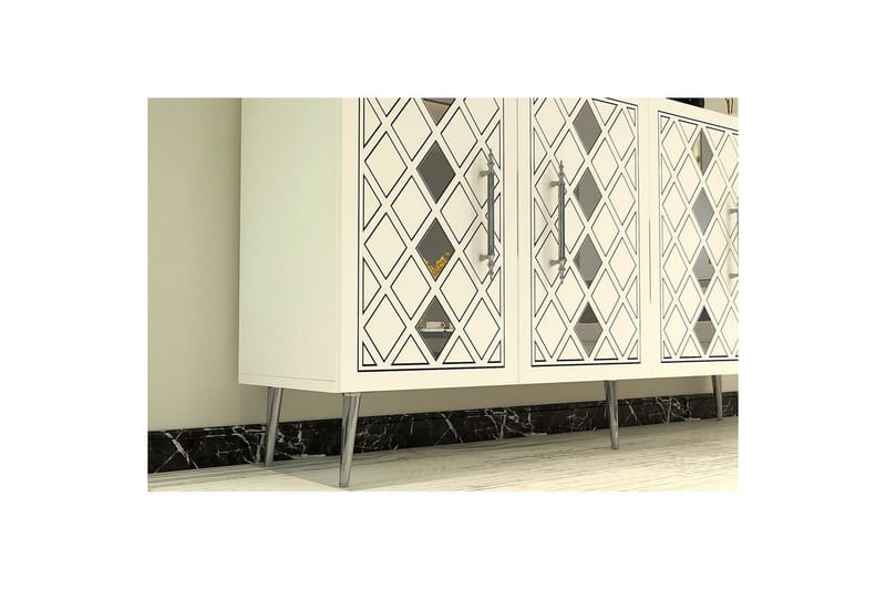 Ilna Konsollbord 150 cm - Vit/Silver - Möbler - Vardagsrum - Soffbord & vardagsrumsbord - Avlastningsbord & konsolbord