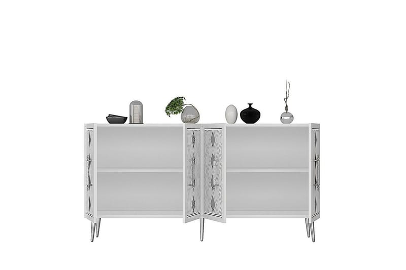 Ilna Konsollbord 150 cm - Vit/Silver - Möbler - Vardagsrum - Soffbord & vardagsrumsbord - Avlastningsbord & konsolbord