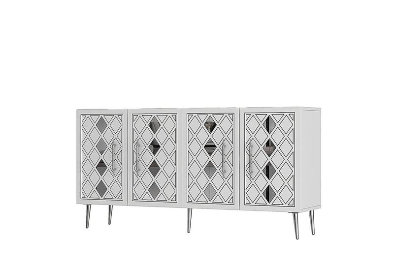 Ilna Konsollbord 150 cm - Vit/Silver - Möbler - Vardagsrum - Soffbord & vardagsrumsbord - Avlastningsbord & konsolbord