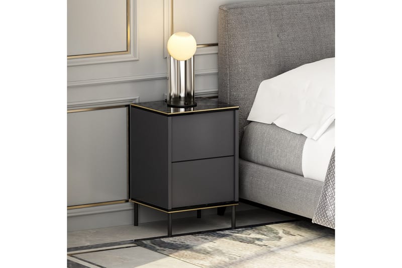 Imaj Sängbord 40x35 cm Antracit - Hanah Home - Möbler - Sovrum - Sängbord