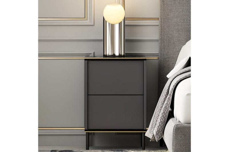 Imaj Sängbord 40x35 cm Antracit - Hanah Home - Möbler - Sovrum - Sängbord