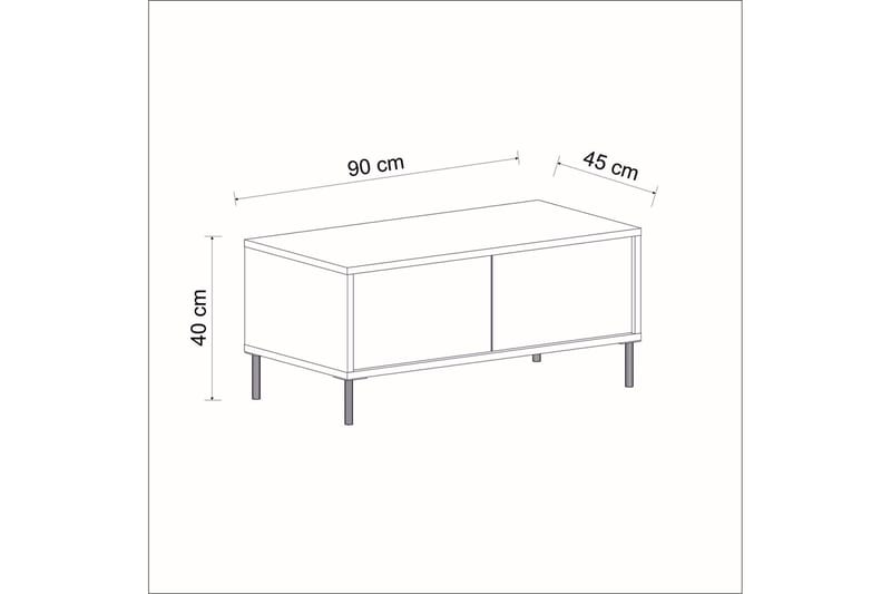 Imaj Soffbord 90 cm Rektangulärt med Lådor i Målat Trä - Beige - Möbler - Vardagsrum - Soffbord & vardagsrumsbord - Soffbord