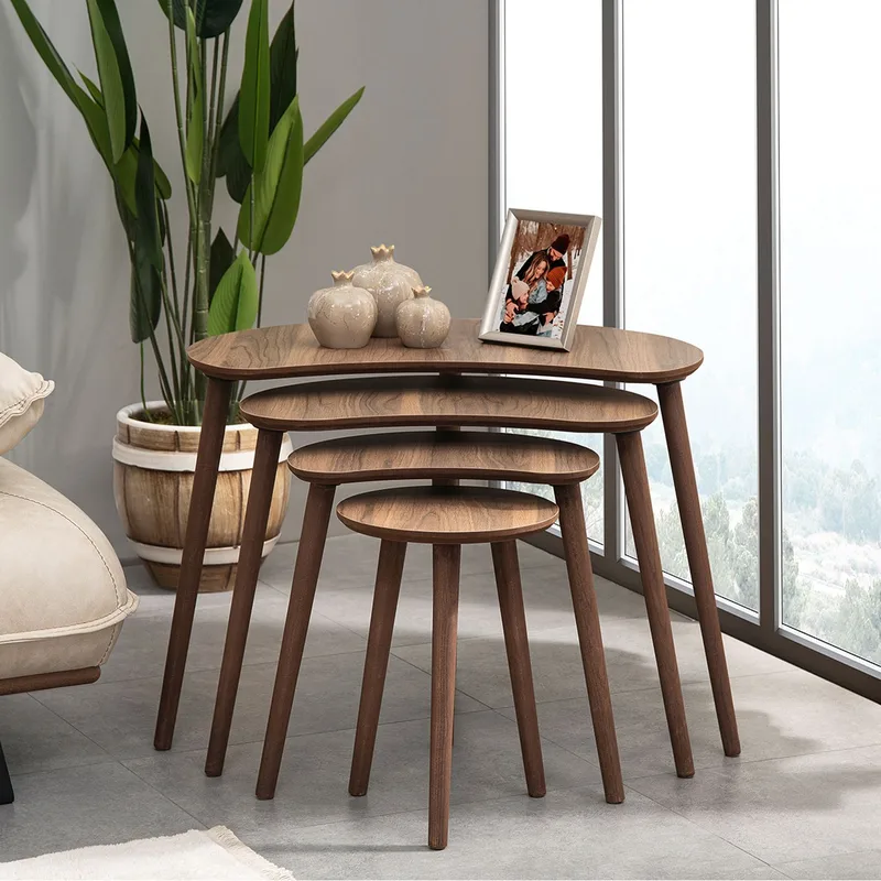 Indumati Satsbord 75 cm - Valnöt - Möbler - Vardagsrum - Soffbord & vardagsrumsbord - Satsbord